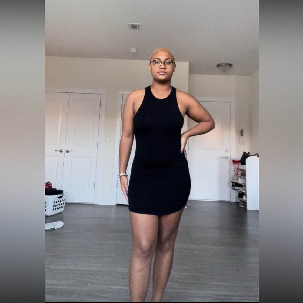 Simple Black mini Dress